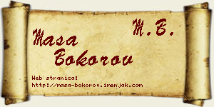 Maša Bokorov vizit kartica